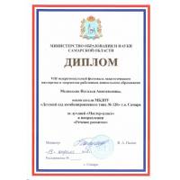 Диплом за лучший "Мастер-класс" VIII межрегионального фестиваля педагогического мастерства